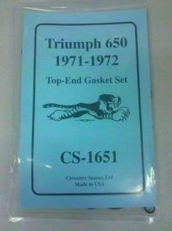 TRIUMPH TOP END GASKET KIT 71-72 650