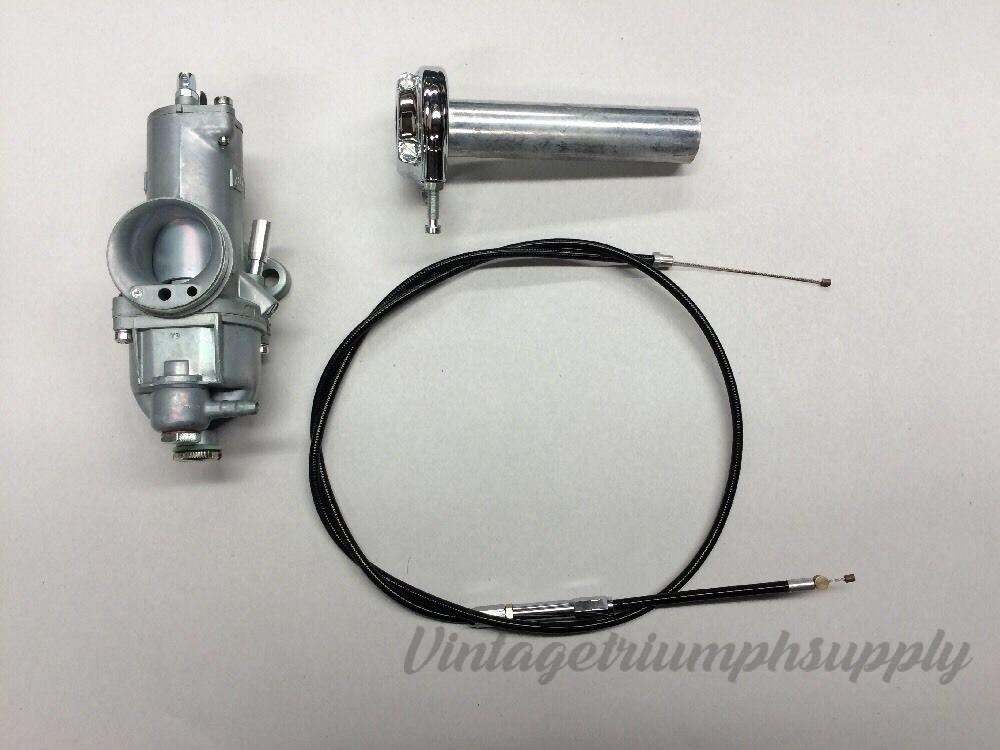 AMAL ALUMINUM PREMIER 930 CARBURETOR W/THROTTLE AND CABLE RIGHT HAND: BSA VICTOR B44