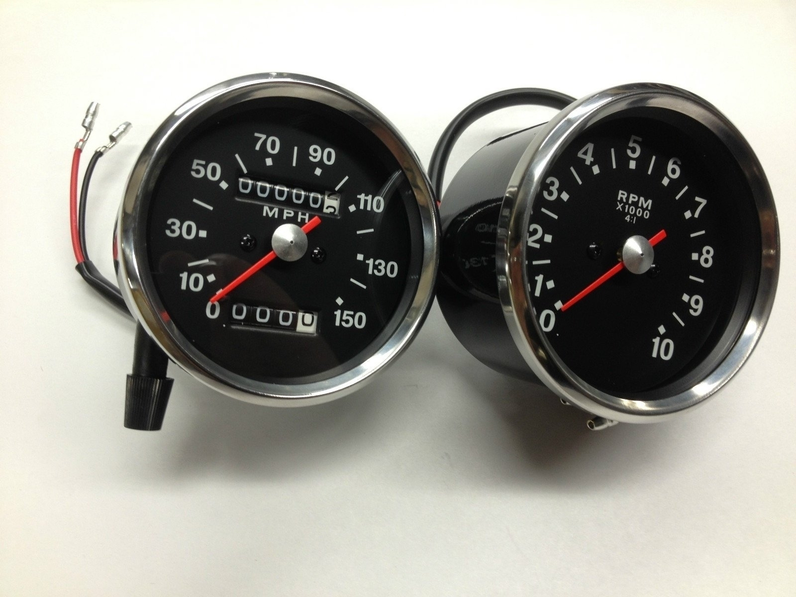 Gauges Black Face Speedo Speedometer and  Tach Tachometer 650 750 Smiths Replica BSA