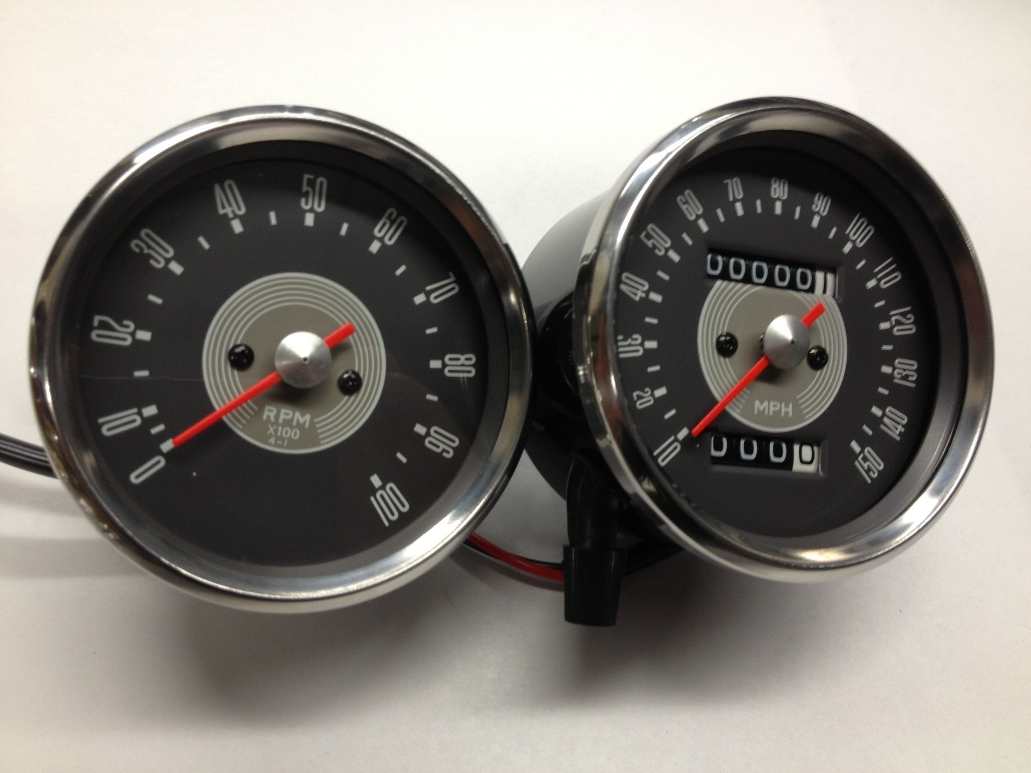 Gauges Speedo Speedometer and Tach Tachometer Set, Grey Face 650 68-70 Smith Replica for BSA