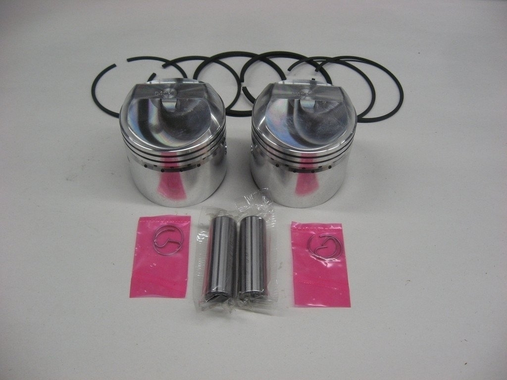 Pistons and Rings 500 69 and Later .040 JCC EMGO for Triumph w/ Hastings Rings