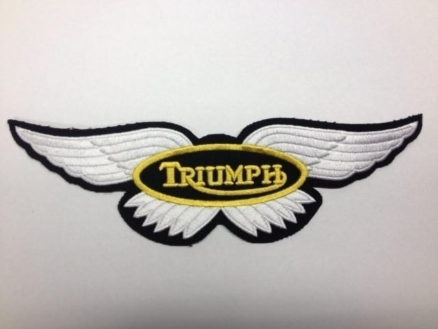 Triumph Winged Patch in White