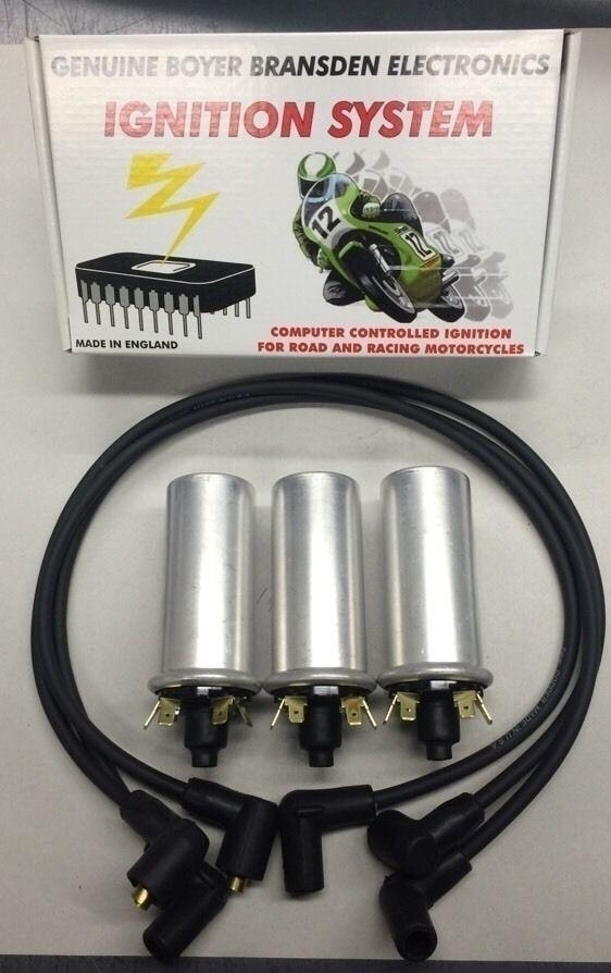 TRIDENT IGNITION KIT WITH 6 VOLT COILS AND PLUG WIRES-TRIUMPH